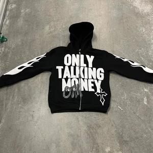 Manufacturers for Custom Winter Zipper-Up Oversized Streetwear Baggy Cotton Digital Printing Embroidered Hoodie - Product Image 2
