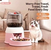 Distributeur de nourriture pour animaux de compagnie à gravité 2L grande capacité pour chats et chiens, gamelles et accessoires d'alimentation pour animaux, ensemble d'outils de vente en gros
