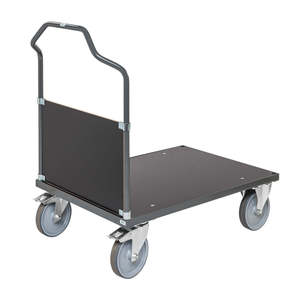KM332-2B-ERGO Ergonomic Platform Truck Dark Grey Durable <b>Material</b> <b>Handling</b> Equipment Cart - Product Image 1