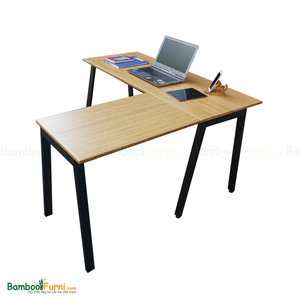 BFATB008-AtonBamboo 140x140cm L-Shape Minimalist Design Easy Assembly Bamboo and Steel <b>Footrest</b> 140x140cm <b>Footrest</b> Assembly - Product Image 2