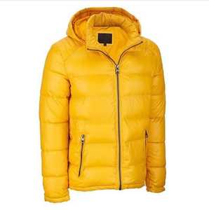 Veste d'hiver pour hommes respirante fabriquée en usine, col montant de grande taille avec logo avant, vêtements chauds pour adultes - Product Image 4