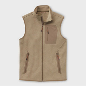 Solid Color High Quality <b>Men</b> Full Zip Polar <b>Fleece</b> Gilets <b>Vests</b> Waistcoat Warm Winter Fashion Gilets <b>Vest</b> <b>Fleece</b> Material OEM - Product Image 1
