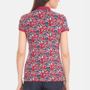 Camiseta Polo Estampada para Mujer, 100% Algodón, Ropa Casual, Superventas - Product Image 3