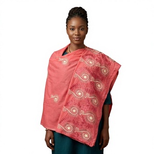 Wholesale Women Multi-Color Polyester Cotton Voile <b>Shawls</b> Floral Rhinestone <b>Embroidered</b> Breathable Soft Lightweight Elegant Wrap - Product Image 1