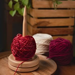 Dispensador de soporte de bola de hilo de madera de Venta caliente de productos de madera personalizados modernos para ganchillo soporte de hilo de madera para tejer - Product Image 5