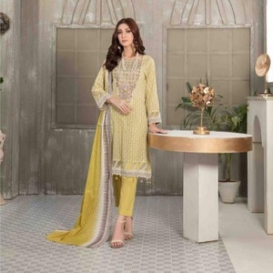 Colección de Verano, Trajes Salwar Kameez Pakistaníes de 3 Piezas con Bordado de la Marca Tawakkal, Volumen AROOSA - Product Image 5