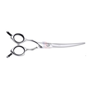 Ciseaux de toilettage pour chien en acier inoxydable de luxe portables en gros avec lame incurvée tranchante - Product Image 4