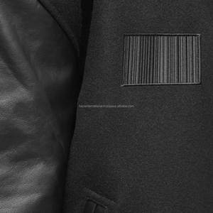 Chaqueta Universitaria Personalizada para Mujer, Transpirable, Ecológica, Bordado en Lana Negra, Resistente al Viento, Relleno de Algodón Tejido para Otoño e Invierno - Product Image 3