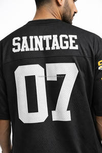 Service OEM, maillot de football américain pour hommes, logo personnalisé, haute qualité, dernier design, unisexe, manches courtes, grande taille, été - Product Image 5