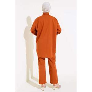 ชุด2ชิ้นลำลองกระดุมโลหะสีน้ำตาล - Product Image 3