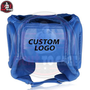 อุปกรณ์ป้องกันศีรษะสำหรับชกมวย ปี 2025 คุณภาพสูง หนัง PU สีน้ำเงินล้วน ปกป้องปากขนาดใหญ่ สวมใส่สบาย ปรับแต่งได้สำหรับการฝึกซ้อมมวย - Product Image 2