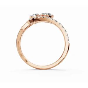 แหวนเพชรทรงโค้งทันสมัยจากลิเลียน่า ผลิตจากเพชรเลี้ยงในห้องปฏิบัติการ  ทอง 9k 14k 18k สีเหลือง ชมพู ขาว ดีไซน์เรียบหรู โค้งมน  เครื่องประดับมินิมอลสำหรับผู้หญิง - Product Image 4