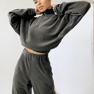 2025 personnalisé nouveauté survêtement football hommes survêtements Logo Tech polaire fermeture éclair plaine Jogging survêtement ensemble - Product Image 4