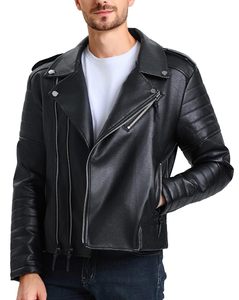 2025 productos más vendidos chaqueta de cuero de manga larga para hombre chaqueta de cuero de estilo de alta calidad para hombre chaqueta de cuero de vaca para hombre - Product Image 4