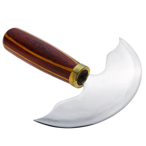 Cuchillo cortador de cuero con mango de madera maciza para herramientas de herrador y uso de animales grandes Hecho a mano Durable Sharp - Product Image 3