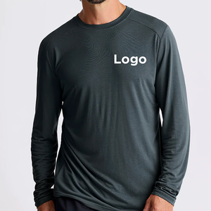 OEM Custom Logo High Quality Men's Performance Bamboo Breathable Lightweight Solid Color Long Sleeve <b>Fishing</b> <b>T</b> <b>Shirts</b> - Product Image 5