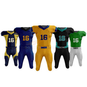 Paquete de uniforme de fútbol americano, jerseys sublimados personalizados, guantes, calcetines, sudaderas con capucha, camisas de malla, bolsas de lona, ropa de entrenamiento de equipo - Product Image 1