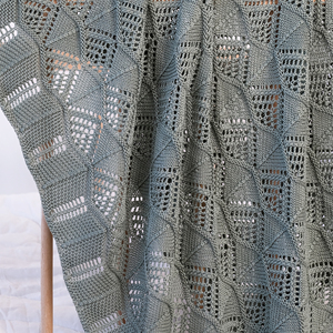 100% Tencel Lenzing Lyocell EMILY Manta de bebé 80*100 cm Lily Pad Crochet Cable Knit Manta para bebé - Product Image 4