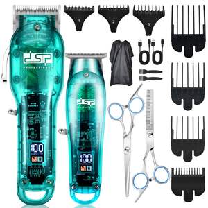 Kit Profesional de Barbería para Cortar el Cabello con Recortadora de Precisión, Recortadora de Barba con Cuchilla en T de Cero Espacio, Pantalla LED, Batería y Fuente de Alimentación USB - Product Image 6