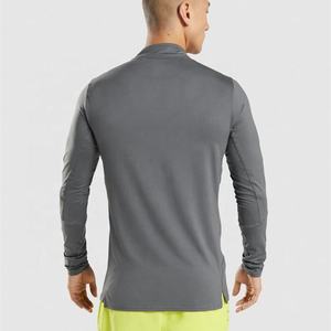 Camiseta Deportiva Nueva y Económica para Hombre, Ajustada, para Gimnasio y Running, con Media Cremallera, Transpirable, Antibacteriana, de Secado Rápido y Manga Larga - Product Image 3