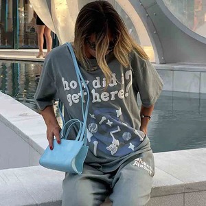 Camisetas informales de algodón 100% ligeras Unisex, logotipo de marca personalizado, ropa de calle con hombros caídos de gran tamaño para estampado de hojaldre para - Product Image 3