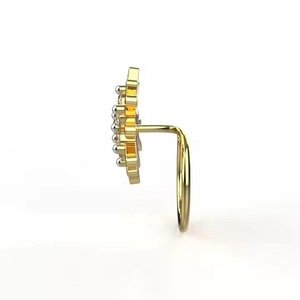 La mejor calidad, 18K, oro amarillo, certificado, Diamante cultivado en laboratorio, brillo solar, Pin para la nariz, Piercing fino, joyería, Perno para la nariz para bodas - Product Image 6