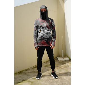 Camisas de pesca de manga larga Sudadera con capucha personalizada Sublimación UPF 50 Secado rápido Protección UV al aire libre Poliéster Rendimiento Pesca Sudadera con capucha - Product Image 5