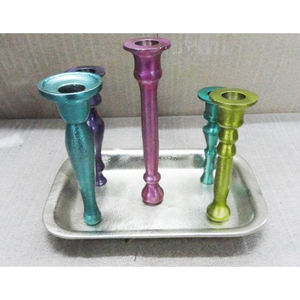 Candelabro de aluminio de lujo de diseño antiguo, soporte de vela moderno pulido alto, superventas - Product Image 4