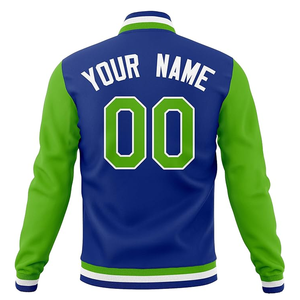 Chaqueta de béisbol Varsity con número de nombre personalizado logotipo cosido cuello alto tela de lona invierno tamaño grande Letterman chaquetas - Product Image 2