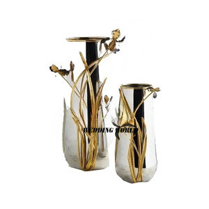 Vase à fleurs en métal décoratif, excellente qualité, fait à la main, porte-fleurs design, décoration de mariage, pot à fleurs en métal de luxe - Product Image 4