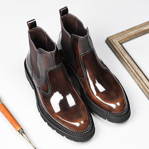 รองเท้าหนังแท้สำหรับธุรกิจ พื้นรองเท้าทนทานต่อการสึกหรอ พร้อมพื้นรองเท้าด้านในระบายอากาศได้ดี รองเท้าทางการสำหรับผู้ชาย รองเท้าทำงาน - Product Image 2