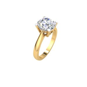 Anillo de Diamante Cultivado en Laboratorio de Alta Calidad, Chapado en Oro Blanco de 10K, 2.3ct, Claridad VS, Corte EF, Certificado IGI, Joyería para Uso Diario - Product Image 1