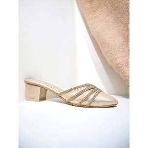 Escarpins fantaisie dorés 516 G Sabots et mules élégants - Product Image 3