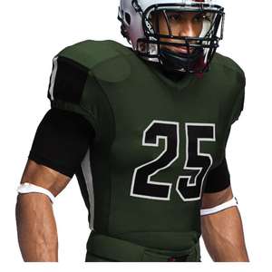 Service OEM, vêtements d'été pour adultes, ensembles d'uniformes de football américain, manches courtes, 100% polyester, antibactérien, vente en gros, dernier style - Product Image 2