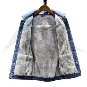 2024 veste en jean d'hiver pour hommes de grande taille doublure en laine respirante veste épaisse de haute qualité - Product Image 4