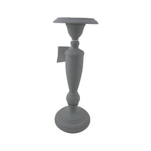 Aluminium <b>Candle</b> Pillar Grey Stone Used for Home Decorative Candlestick Metal <b>Candle</b> Pillars for Table Top Decor <b>Tea</b> Light Stand - Product Image 1