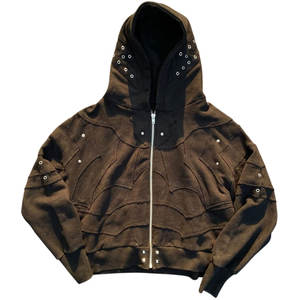 Sudadera con Capucha y Sudadera Deportiva Extra Grande, Ligera y Cómoda para Hombre, Estilo Urbano con Pedrería para Otoño - Product Image 1