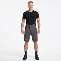 Shorts de cyclisme unisexes pour adultes, séchage rapide, grande taille, avec logo sur la jambe gauche, coupe classique, gris, longueur courte, polyester