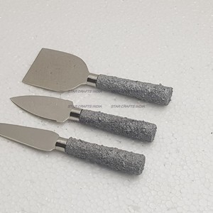 New Arrival Home Cutlery Set with Brown White Resin Handle Stainless Steel Flatware Hot Selling Cake <b>Tools</b> - Product Image 6