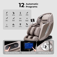 Meilleurs fauteuils de massage Shiatsu, fauteuil inclinable complet pour le corps, fauteuil de massage à gravité zéro électrique avec rouleaux de massage pour les pieds et le cœur intégrés, air comprimé