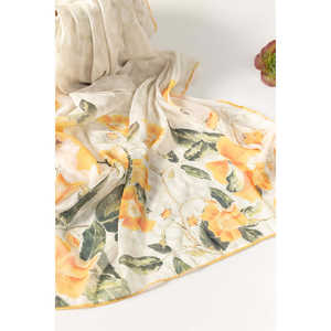 Dupatta de Chifón con Estampado Floral KDP-43012, Elegante Cubrevestido de Chifón con Estampado Floral para Mujer - Product Image 1