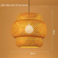 Lampe en bambou tissé de Style scandinave 100% accessoires d'éclairage en bambou naturel avec couverture en papier pour la conception de la maison moderne au Vietnam