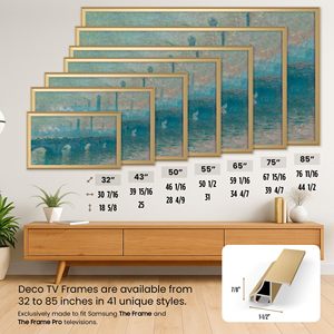 Support et chariot TV Pale Gold Bezel pour téléviseurs à écran plat jusqu'à 65 pouces - Product Image 3