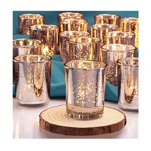 Porte-bougie élégant en cristal pour bougie chauffe-plat - Décoration écologique pour mariage et événements pour la Saint-Valentin et les centres de table de Noël - Product Image 1