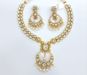 Ensemble de bijoux modernes en diamants américains, design élégant pour femmes, fabrication de mode, vente en gros, exportation, Inde - Product Image 2