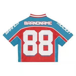 SINEWY Sports maillot de Football américain vert maille maillots léger Boxy coupe maillot vêtements de sport surdimensionné été pour hommes femmes - Product Image 6