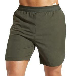 Pantalones cortos con entrepierna de 5 pulgadas para hombre, pantalones cortos de entrenamiento de gran tamaño con logotipo personalizado de Color sólido Dry Fit, pantalones cortos atléticos para hombre - Product Image 1