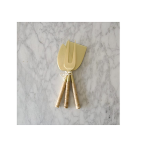 ชุดมีดหั่นชีสแบบหวายชุดมีดหั่นชีส3ชิ้นผลิตภัณฑ์แฮนด์เมดที่มีประโยชน์ - Product Image 4