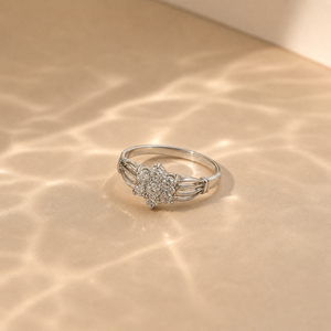 Rhodium-Plated Geometric CZ <b>Ring</b> for <b>Kids</b>-Vintage Modern Brass Fashion Jewelry - Product Image 4