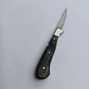 Couteau à désosser damassé fait à la main avec manche en bois couteau de chef de cuisine tranchant avec gaine en cuir - Product Image 4